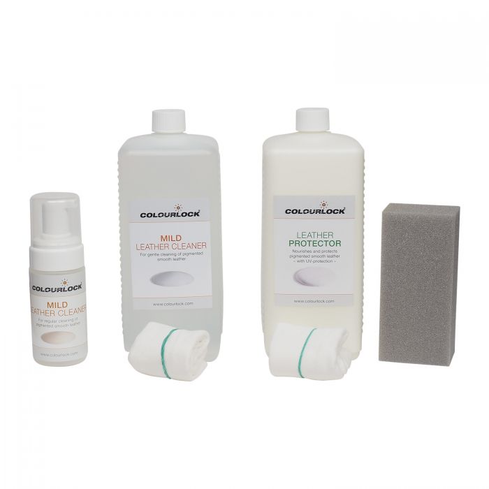 COLOURLOCK Smooth Leather Care Kit - Leather Cleaner 1L/Leather Protector 1L