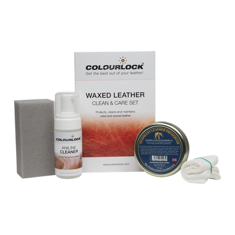 COLOURLOCK Chesterfield Leather (Waxed/Oiled/Pull Up) Cleaning and Care Kit