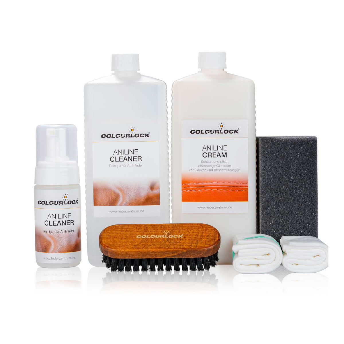 COLOURLOCK Aniline Leather Cleaning and Care Kit - 1L/1L