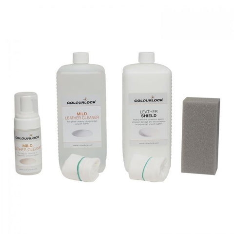 COLOURLOCK New Leather Clean & Protect Kit - Leather Cleaner 1L/Leather Shield 1L