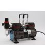 COLOURLOCK Portable Air Compressor Set (Twin Cylinder Pro) with Airbrush, Hose, Twin Airbrush Holder & Set of Cleaning Brushes
