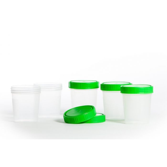 Re Useable Transparent Plastic Beakers With Green Cap Screw Lids Pack Of 5 Colourlock Australia